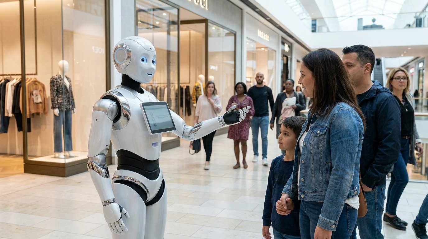 Robot v nákupnom centre: čo dáva zmysel a čo nie