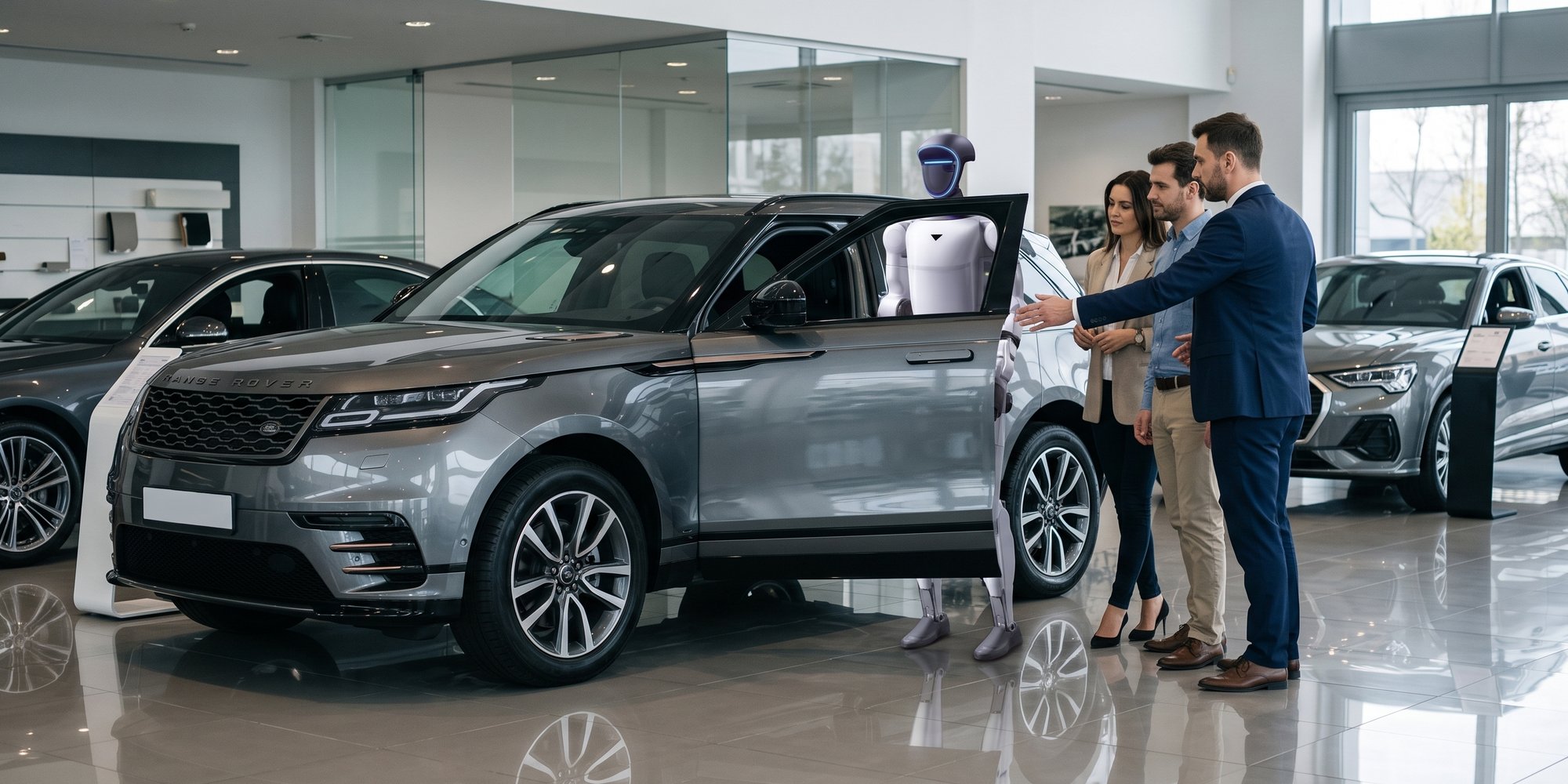 Humanoidní robot v autosalonu