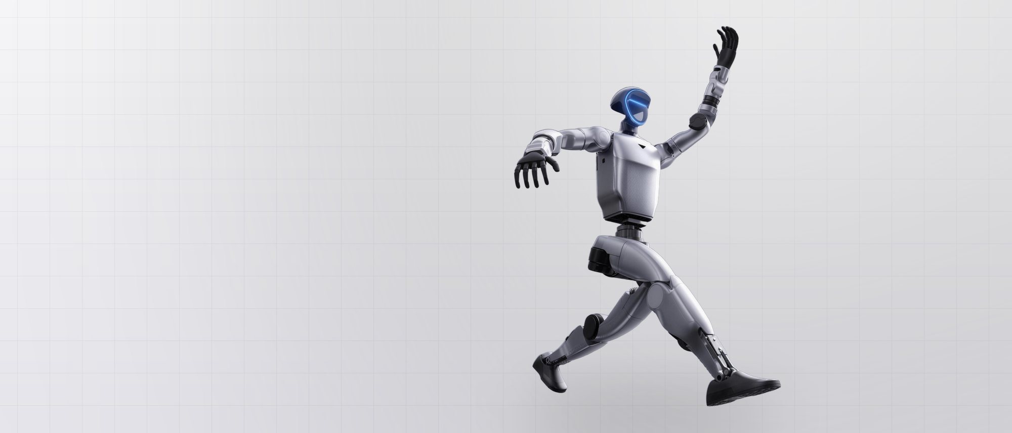 Humanoidný robot v brandovej kampani počas natáčania pre agentúru